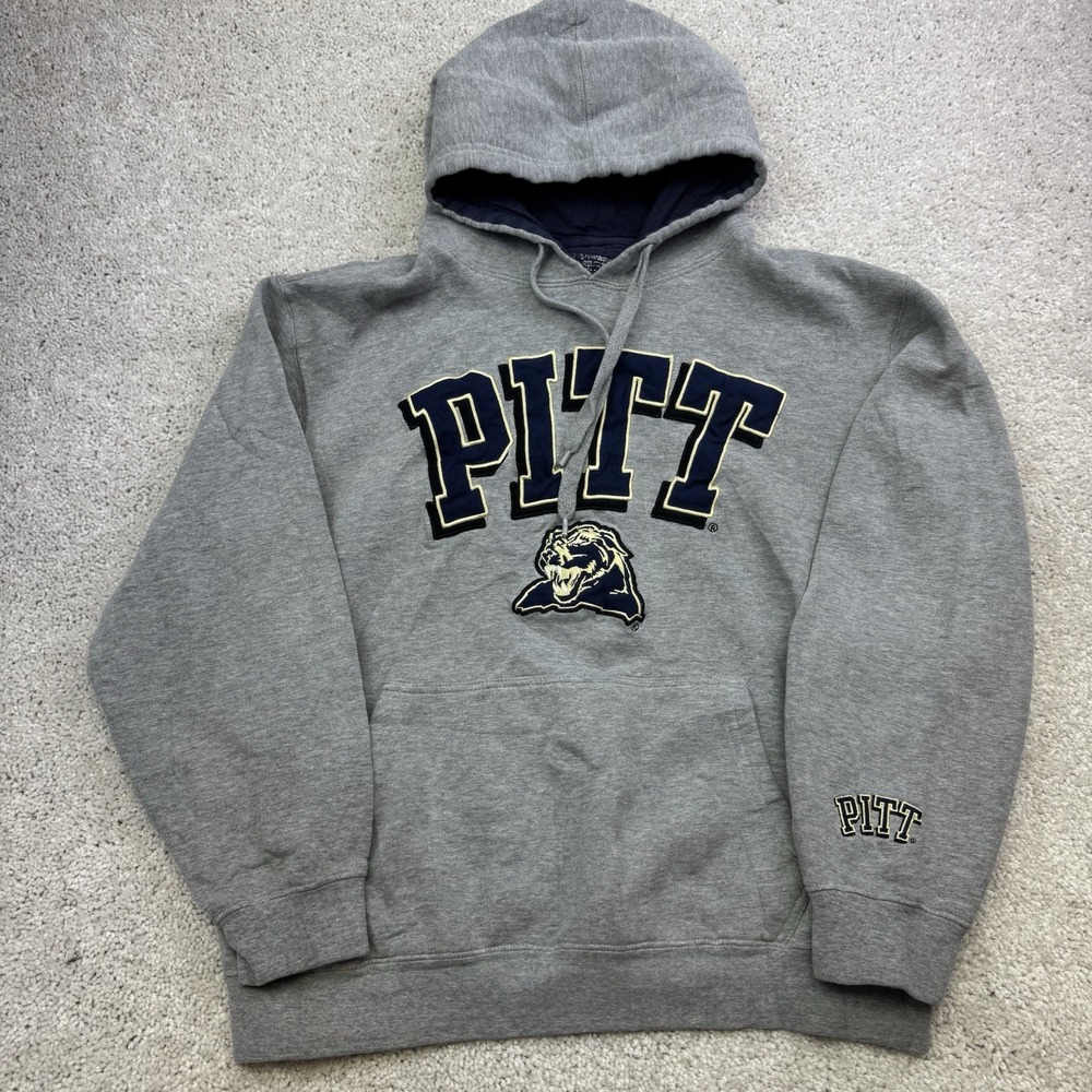 Vintage Pitt Panthers Y2K Hoodie Sweatshirt Men's Medium University Pittsburgh